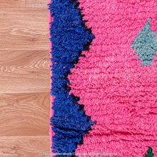 Load image into Gallery viewer, Pink Moroccan Berber Rug with Geometric Diamond and Atlas Motifs