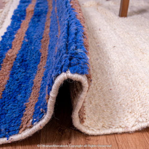 Abstract Striped and Block Rug with Desert Hues