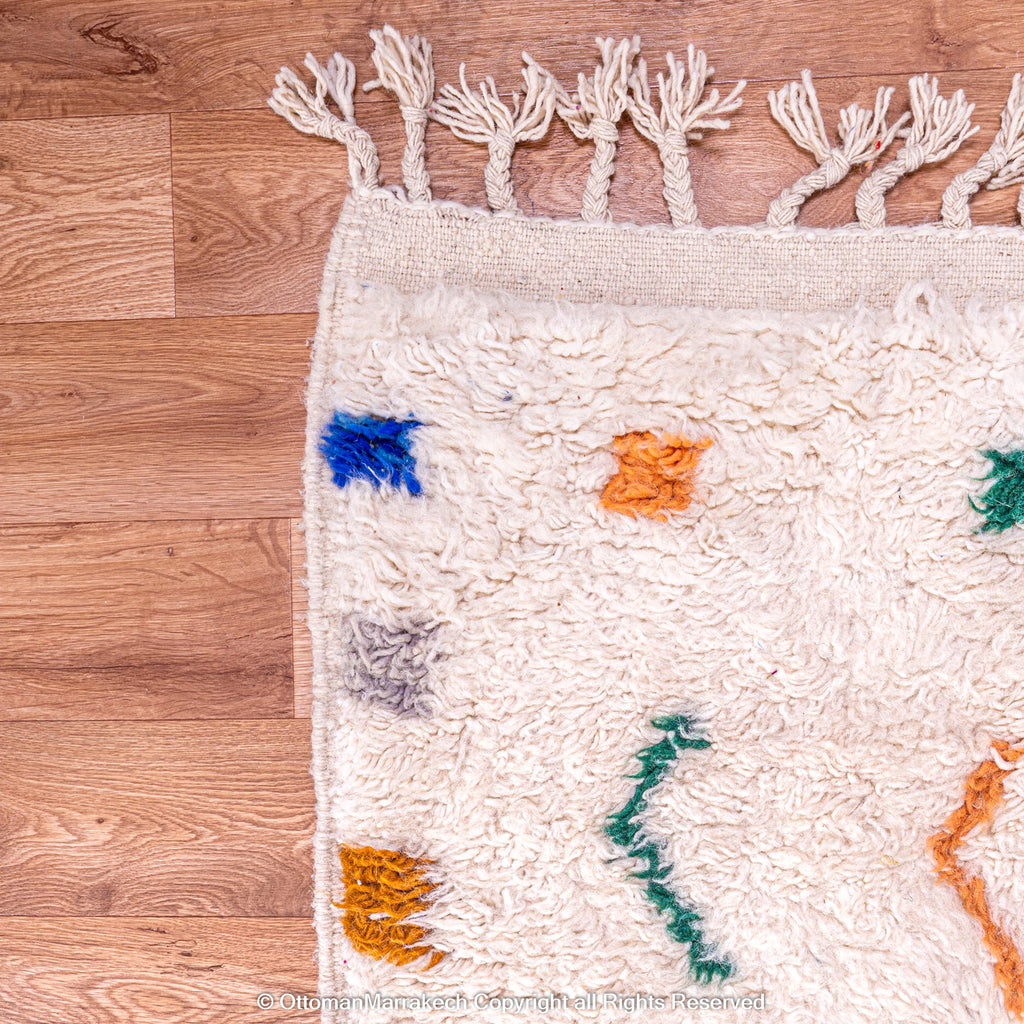 Contemporary Moroccan Shag Rug: Plush Comfort and Modern Charm