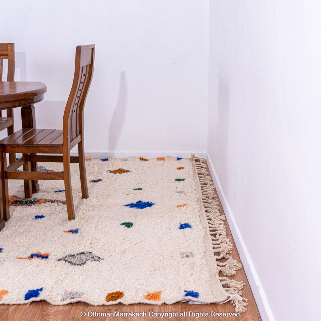 Contemporary Moroccan Shag Rug: Plush Comfort and Modern Charm