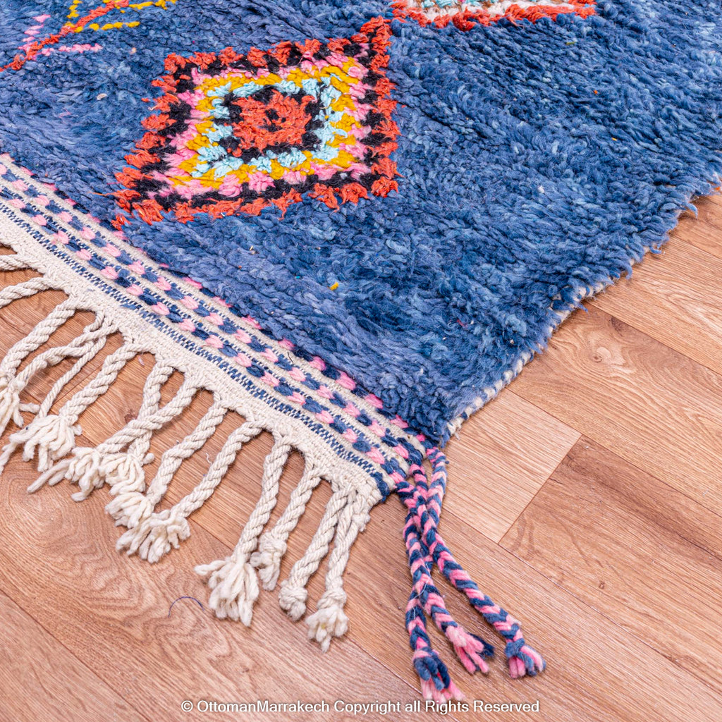 Contemporary Moroccan Runner Rug: Eye-Catching Accent for Hallways