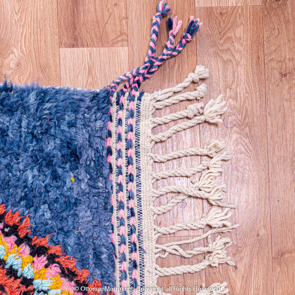 Contemporary Moroccan Runner Rug: Eye-Catching Accent for Hallways