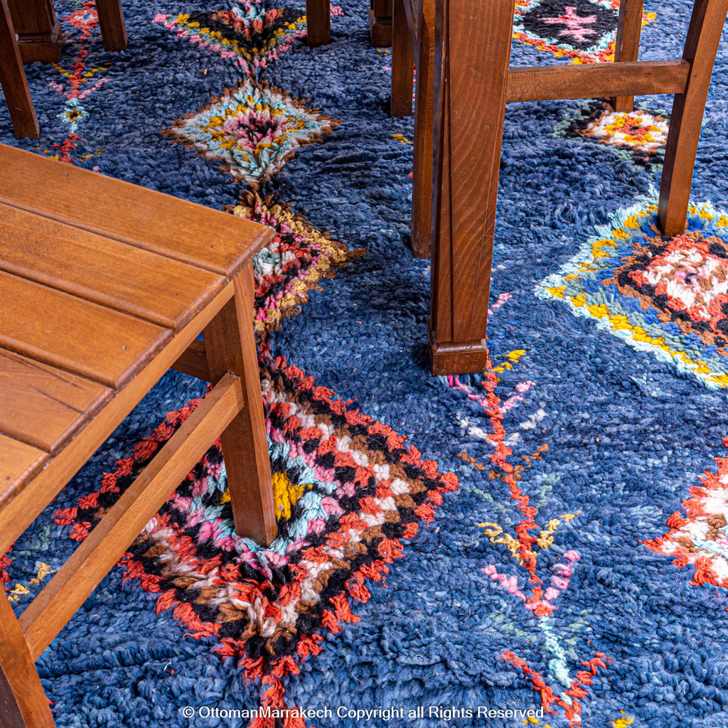 Contemporary Moroccan Runner Rug: Eye-Catching Accent for Hallways