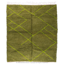 Load image into Gallery viewer, Moroccan Vintage Bronze Olive Rug: Antique Charm with Modern Sensibility