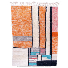 Load image into Gallery viewer, Modern Abstract Moroccan Berber Rug with Geometric Color Blocks