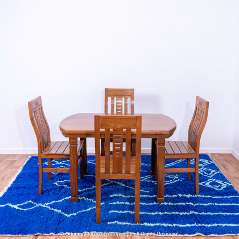 Berber Blue Cobalt Rug: Handwoven for Modern Homes