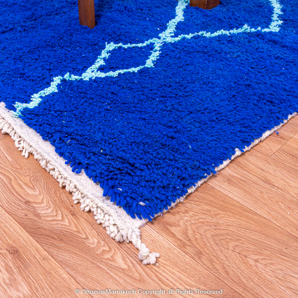 Berber Blue Cobalt Rug: Handwoven for Modern Homes