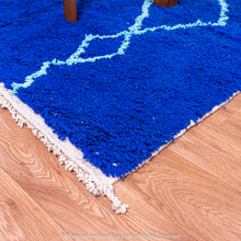 Load image into Gallery viewer, Berber Blue Cobalt Rug: Handwoven for Modern Homes