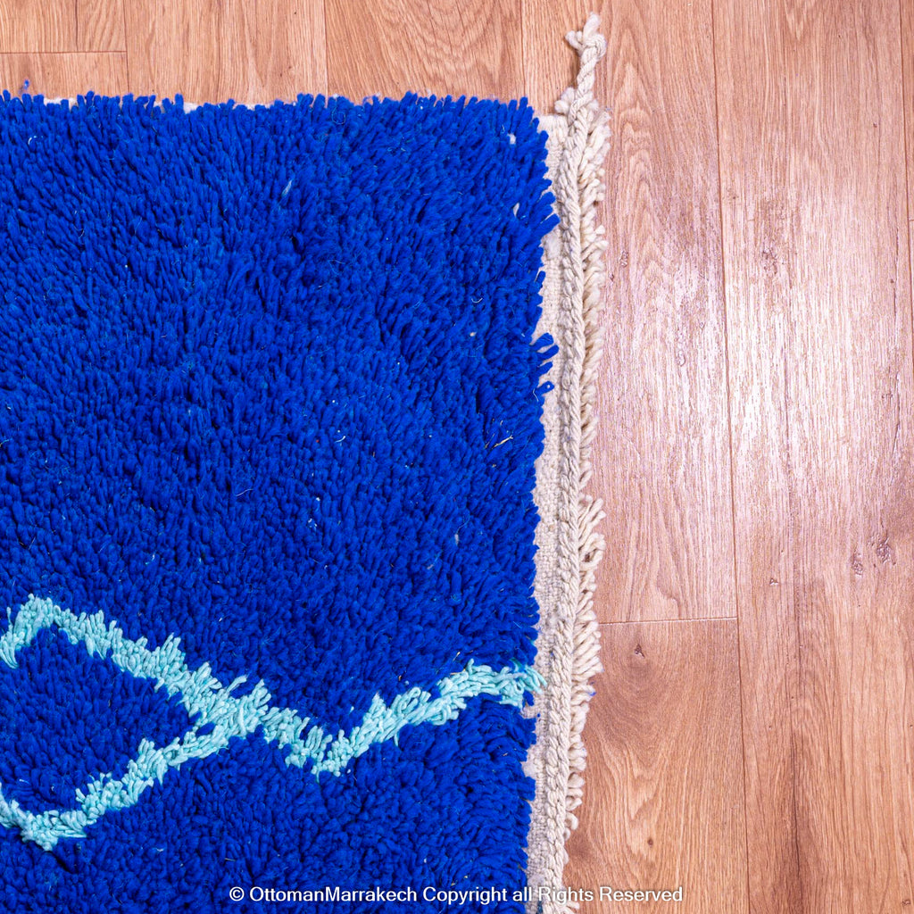 Berber Blue Cobalt Rug: Handwoven for Modern Homes