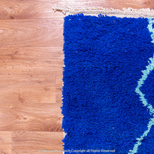 Load image into Gallery viewer, Berber Blue Cobalt Rug: Handwoven for Modern Homes