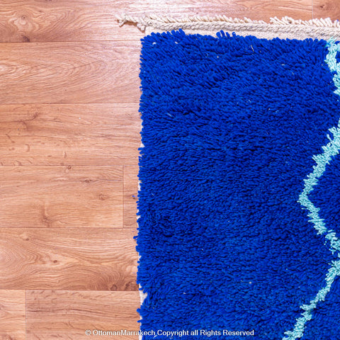 Berber Blue Cobalt Rug: Handwoven for Modern Homes