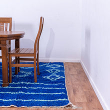 Load image into Gallery viewer, Berber Blue Cobalt Rug: Handwoven for Modern Homes