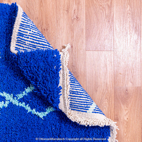 Berber Blue Cobalt Rug: Handwoven for Modern Homes