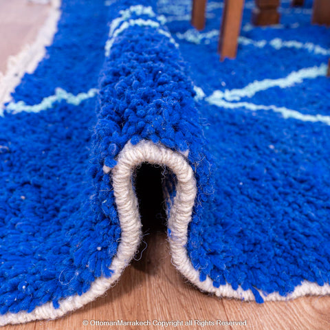 Berber Blue Cobalt Rug: Handwoven for Modern Homes