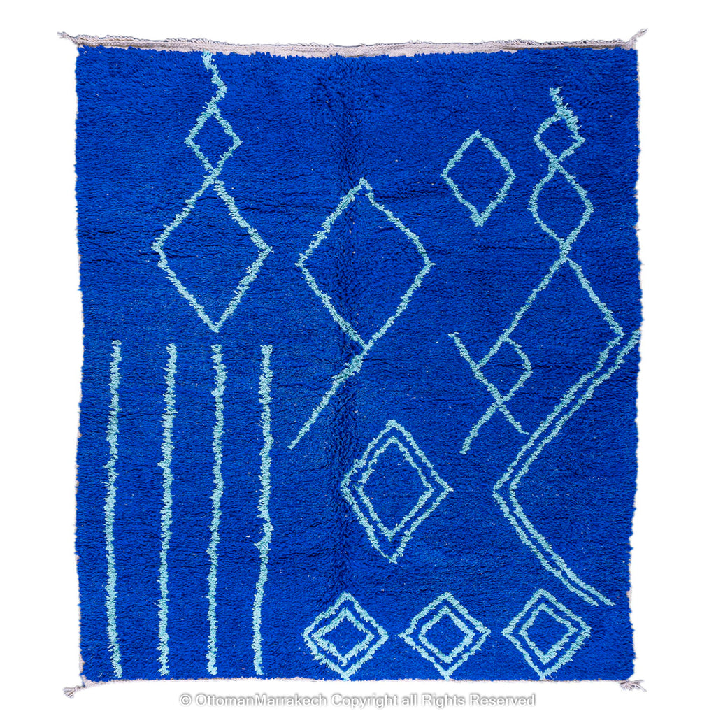 Berber Blue Cobalt Rug: Handwoven for Modern Homes