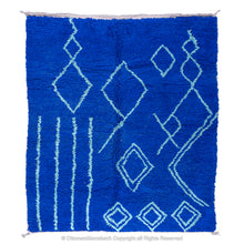 Load image into Gallery viewer, Berber Blue Cobalt Rug: Handwoven for Modern Homes