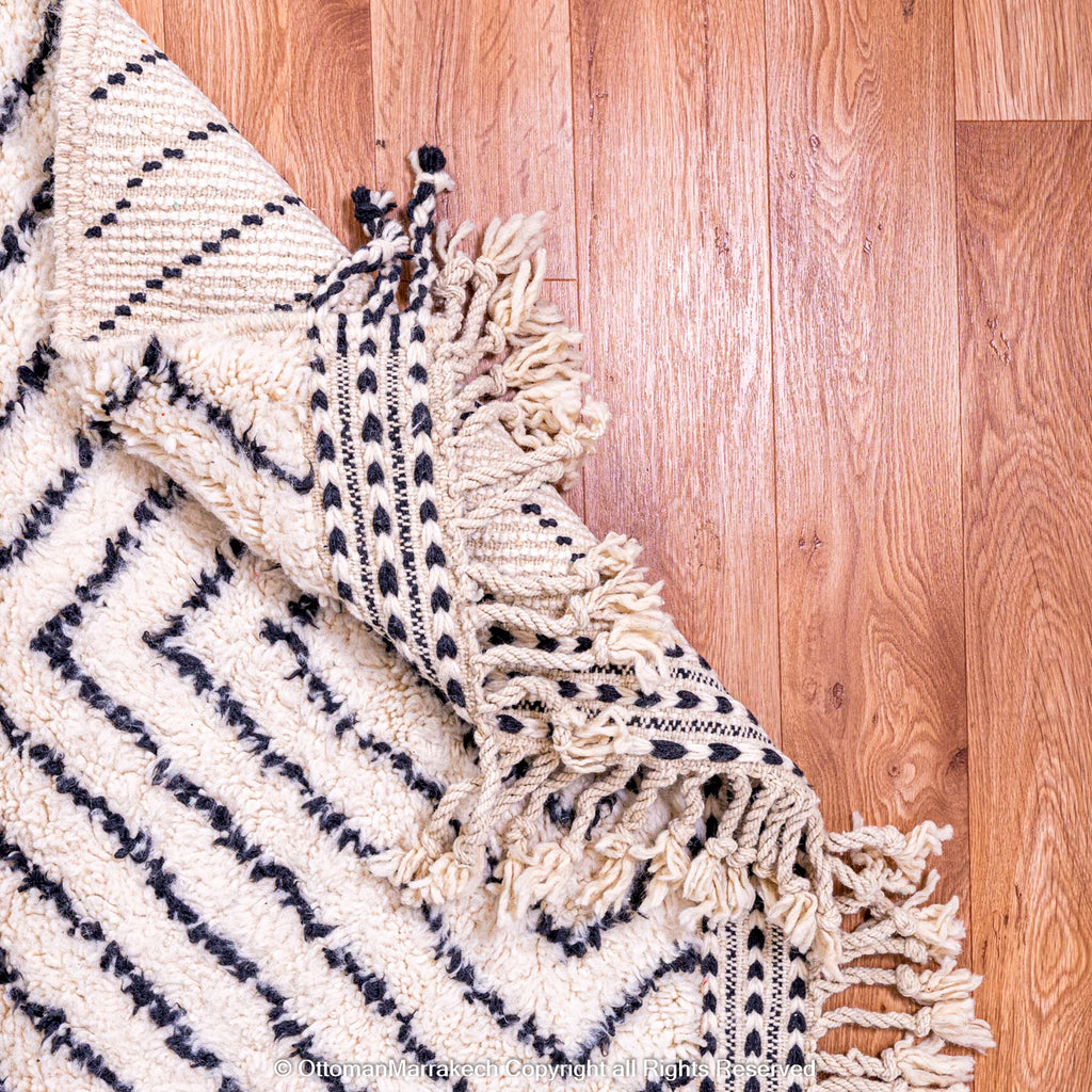 Moroccan Tassel Rug: Playful Accents and Bohemian Charm