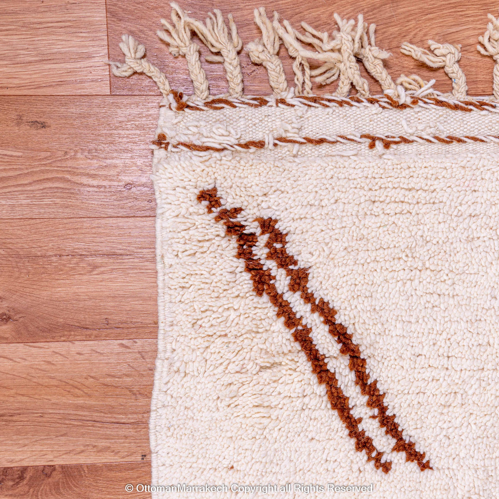 Desert Canyon-Inspired Berber Moroccan Wool Rug with Earthy Tones