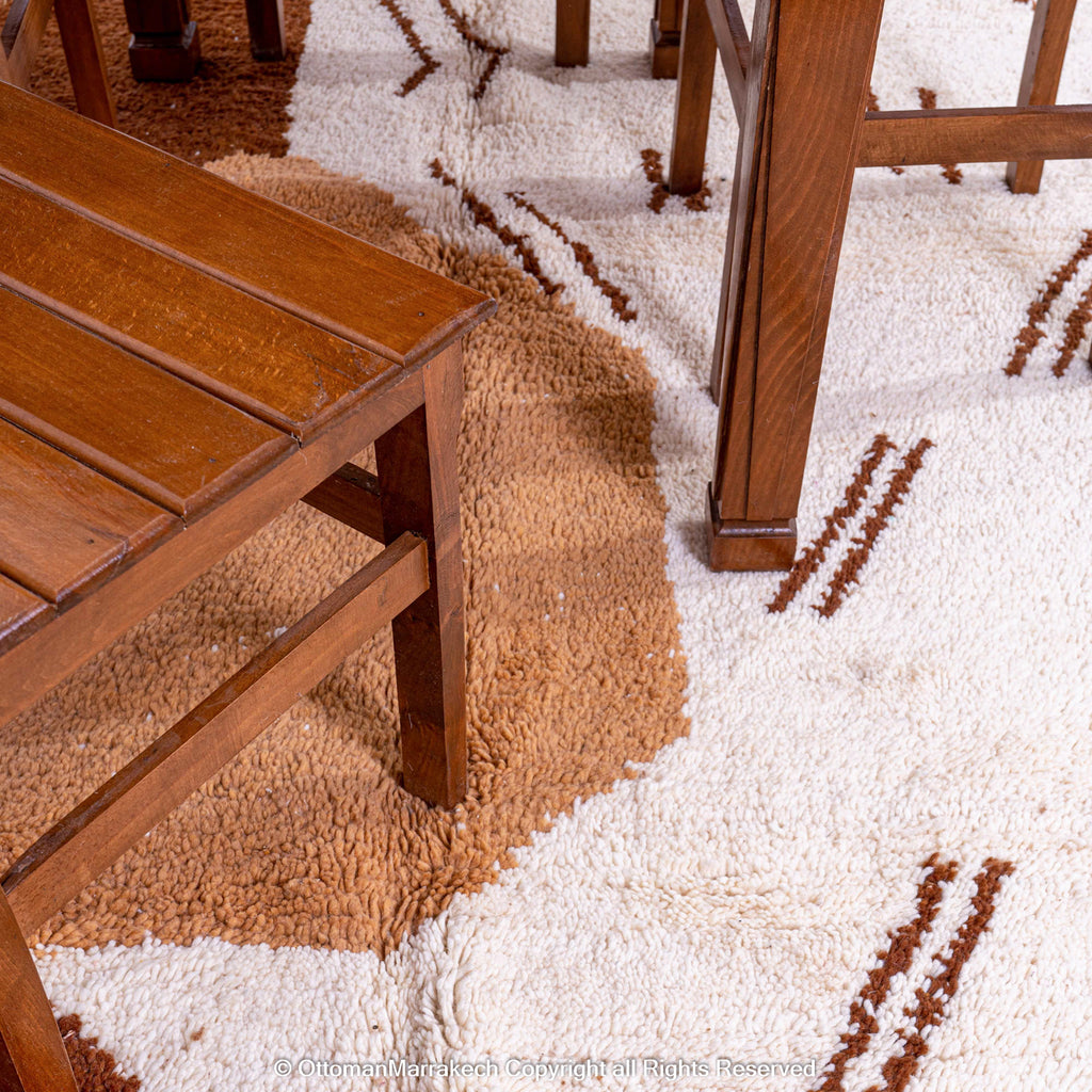 Desert Canyon-Inspired Berber Moroccan Wool Rug with Earthy Tones