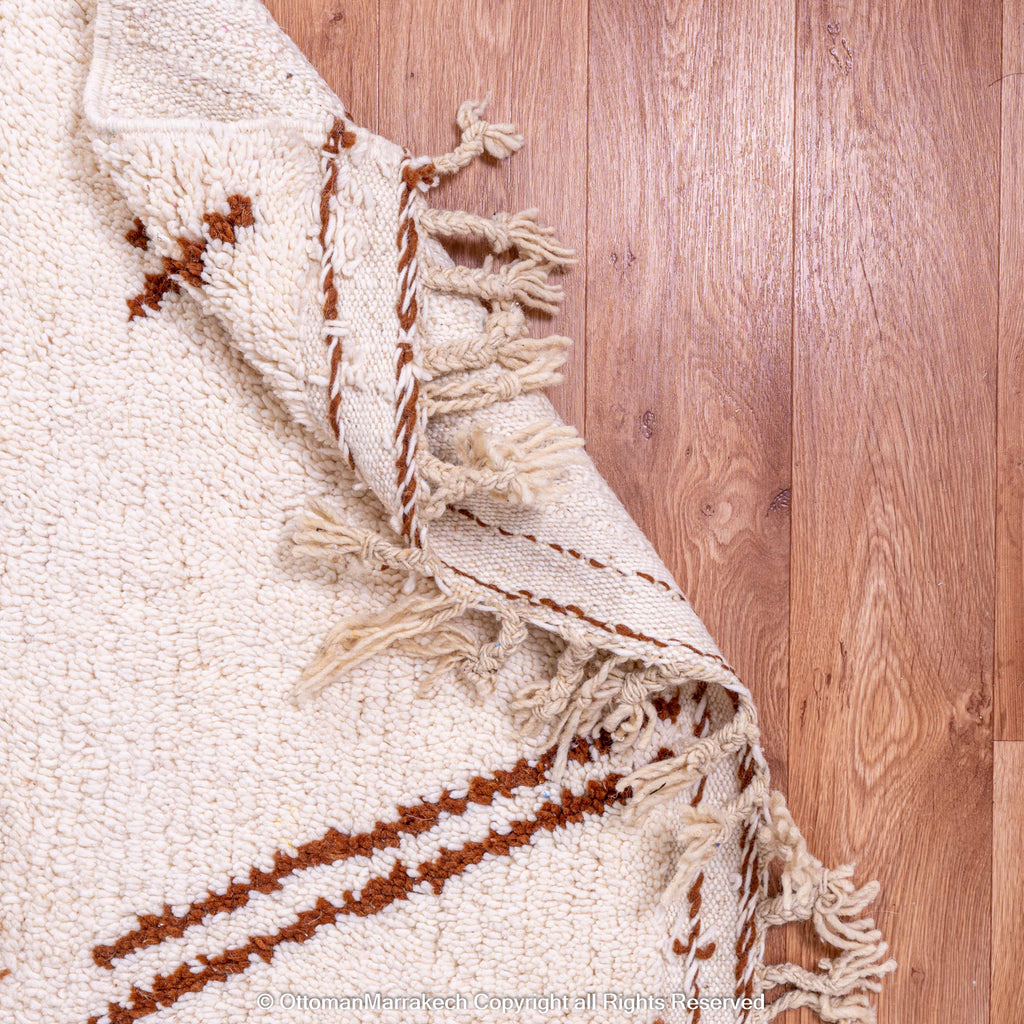 Desert Canyon-Inspired Berber Moroccan Wool Rug with Earthy Tones