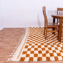 Load image into Gallery viewer, Moroccan Striped Rug: Linear Bands and Graphic Appeal