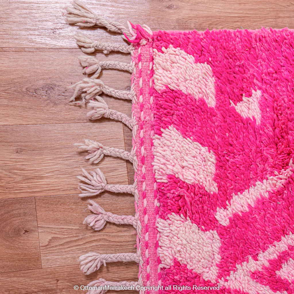 Moroccan French Rose Rug: Tie-Dye Patterns