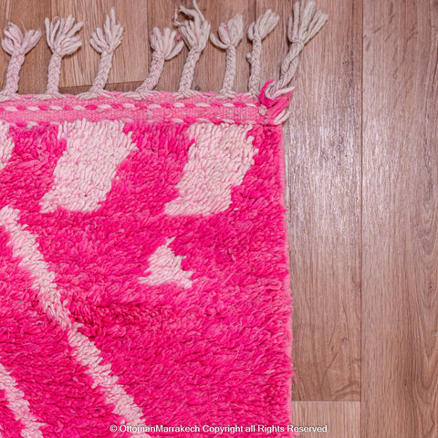 Moroccan French Rose Rug: Tie-Dye Patterns