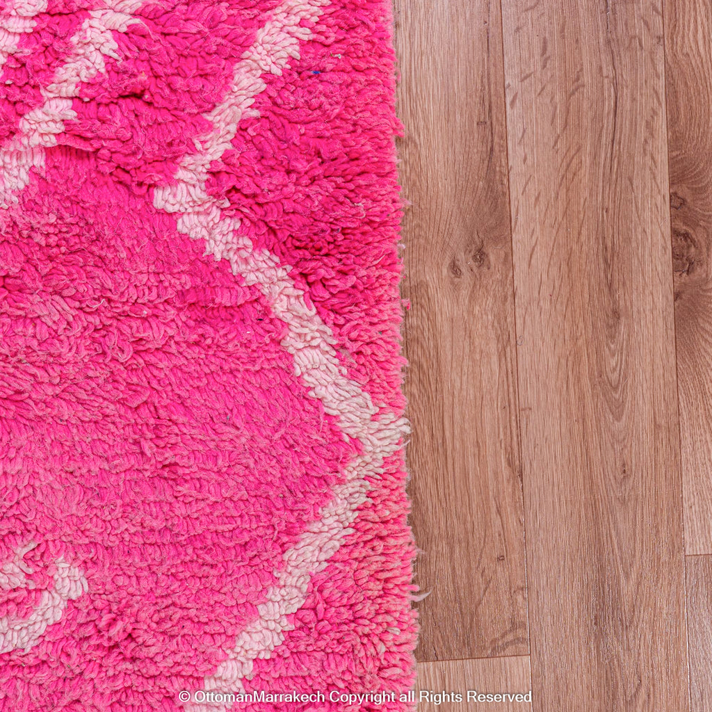 Moroccan French Rose Rug: Tie-Dye Patterns