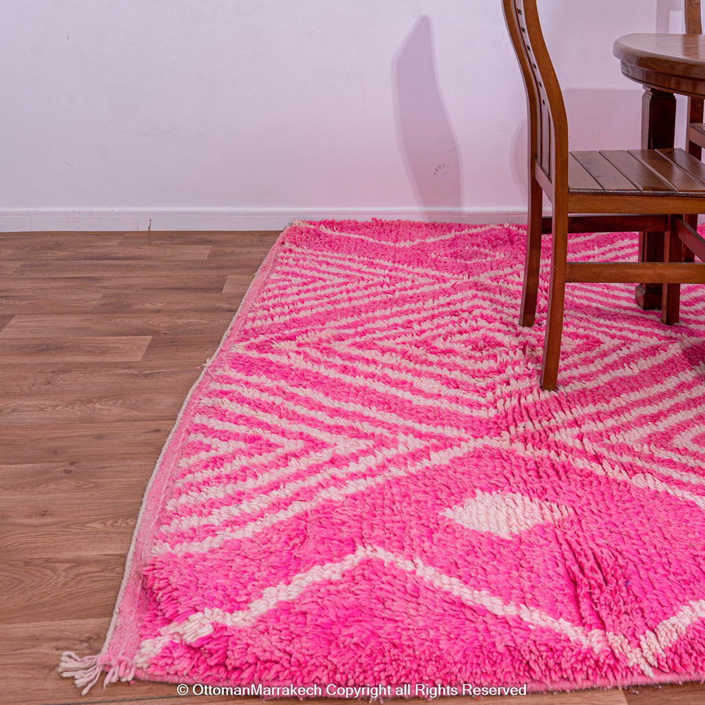 Moroccan French Rose Rug: Tie-Dye Patterns