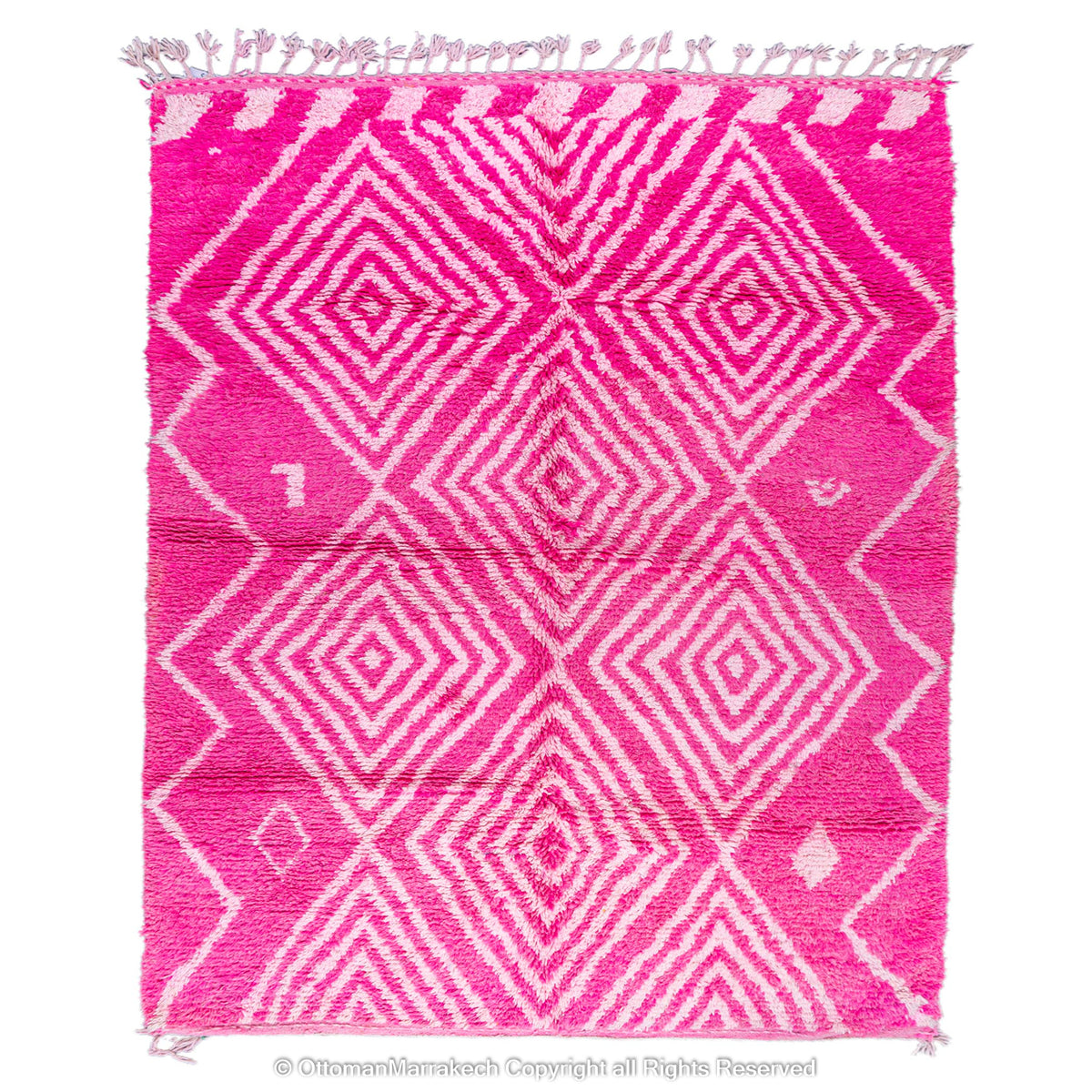 Moroccan French Rose Rug: Tie-Dye Patterns