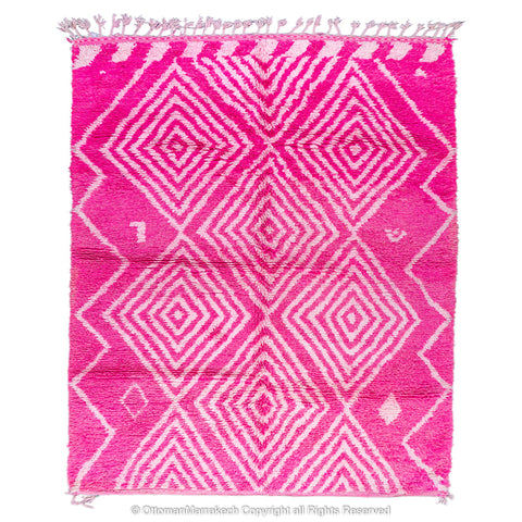 Moroccan French Rose Rug: Tie-Dye Patterns