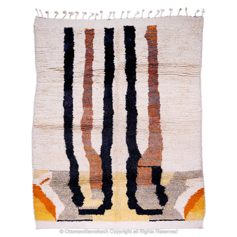 Desert Tree Moroccan Rug - Handwoven Wool Art Piece