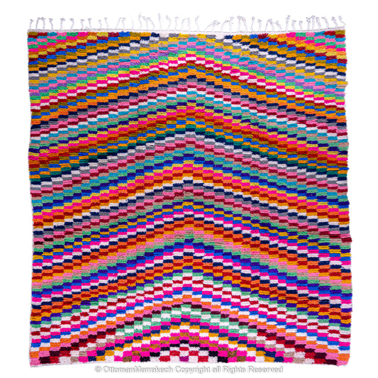 Colorful Berber Chevron Rug - Perfect for Patios and Gardens