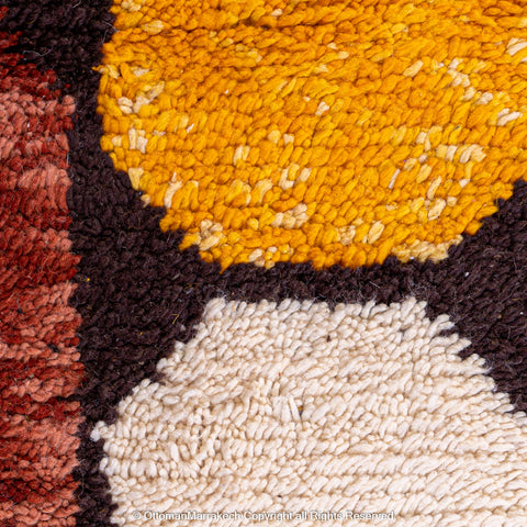 Bold Geometric Multi-Color Berber Rug