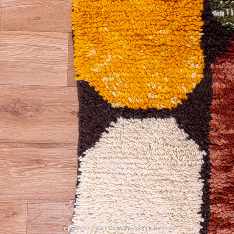 Bold Geometric Multi-Color Berber Rug