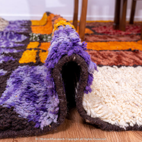 Bold Geometric Multi-Color Berber Rug