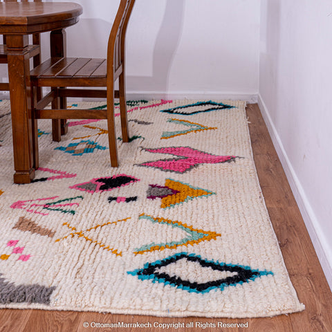 Colorful Moroccan Berber Rug with Playful Motifs