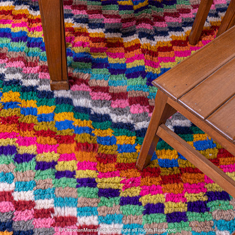 Colorful Berber Chevron Rug - Perfect for Patios and Gardens