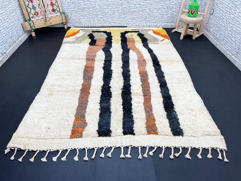 Desert Tree Moroccan Rug - Handwoven Wool Art Piece