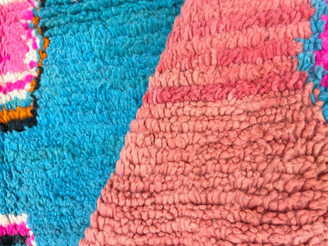 Atlas Harmony – Multicolored Moroccan Wool Rug with Geometric Patterns