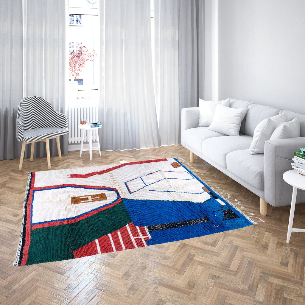 Modern Moroccan Runner Rug: Chic Accent for Hallways and Entryways