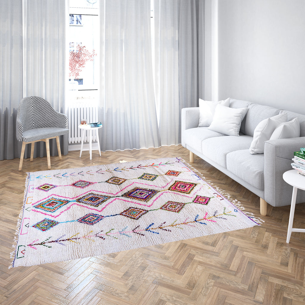 Moroccan Lattice Rug: Elegant Pattern for Modern Interiors