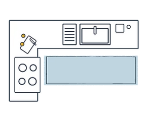 Runner rug layout illustration