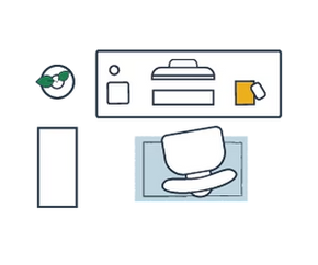 Small rug layout illustration