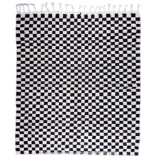 Load image into Gallery viewer, Moroccan Black and White Rug: Timeless Contrast and Sophistication